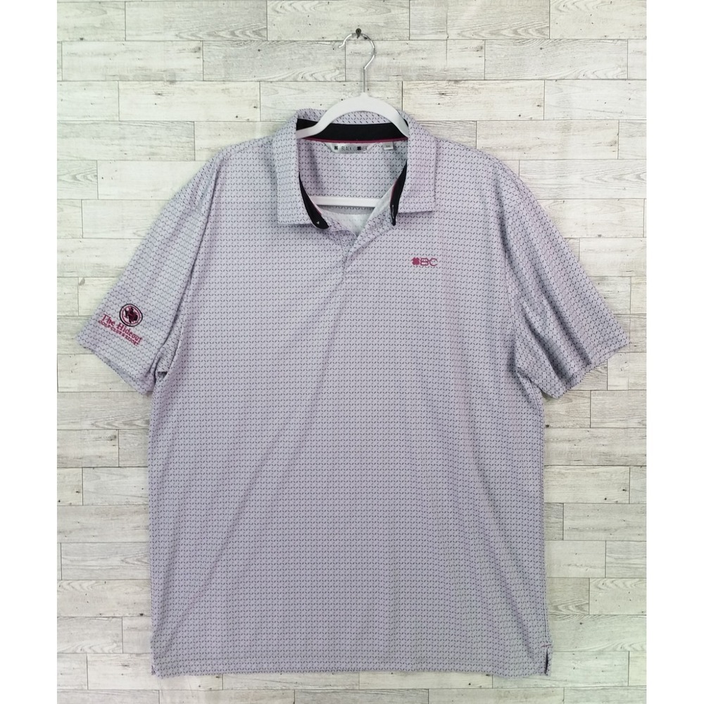 Men's Black Clover Golf Polo Shirt Live Lucky Performance Hideout Resort XXL